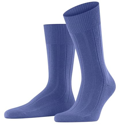 FALKE Lhasa Rib M So laine cachemire unies 1 paire, Chaussettes Homme, Bleu Water 6550, 39-42