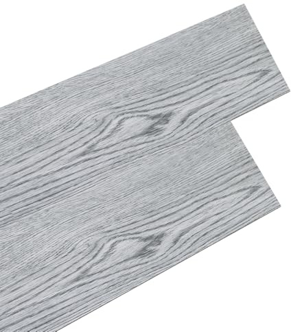 INMOZATA 36 Stück Pvc Bodenbelag Selbstklebend mit Holzoptik Selbstklebende Vinylboden Dicke 2 mm Wasserdicht Vinylboden Selbstklebend für Küche Wohnzimmer Bodenbelag (5.02㎡,Grau)