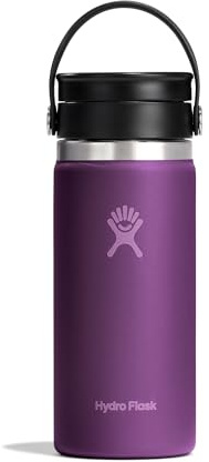 Hydro Flask – Wide Flex Sip Lid Coffee 473 ml (16 oz) | Leakproof, Insulated, Cupholder Compatible – Keeps Drinks Cold 24 Hrs & Hot 12 Hrs - Beachplum