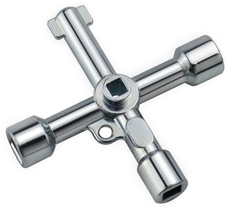 Chiave incrociata a 6 funzioni per fori quadrati triangolari esagonali rotondi impugnatura ergonomica strumento di manutenzione industriale chiave antiscivolo per esterni