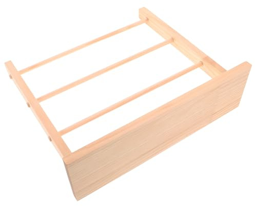 KJHBV Massivholz Bandhalter Organizer mit 3 Etagen zur Platzsparenden Aufbewahrung von Bastelbändern und Armbändern für Zuhause und Floristik
