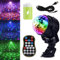 GCBTECH Luces Discoteca Con Batería Recargable, 15 Colores RGB LED Luz Estroboscopica Giratoria Bola Lámpara, Sonido Activado y Control Remoto para Casa, Coche, DJ, Fiesta, Cumpleaños, Bar, Navidad
