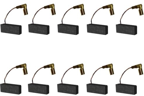 SUPERTOOL Cepillos de carbón para motor - 10 cepillos de carbón de repuesto eléctricos de varios tamaños para herramienta eléctrica