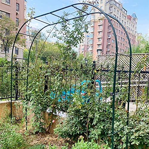 CHFQ Metal Garden Arch Arbor Pergola for Climbing Plants, 2.2 Feet High X 1.2 Feet Wide, Indoor Outdoor Wedding Rose Arch Arbour Archway Easy to Assemble, Black, White, Green,Green,1.4Mx2.3M
