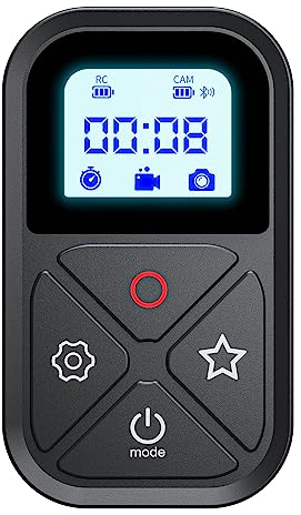 AFAITH Intelligente Drahtlose Fernbedienung für GoPro Hero 13/12/11/10/9/8 Black/für GoPro MAX, Controller für GoPro Hero 13/12/11/10/9/8/MAX Schwarz