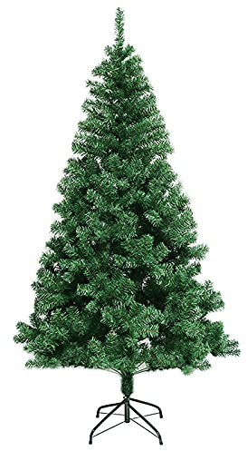 ZPYXBH Künstliche Weihnachtsbäume 180Cm, Christbaum Weihnachtsbaum Künstlich Schwer Entflammbar PVC Tannenbaum Mit 850 Spitzen Grün Inkl. Metallbügel Für Den Weihnachtsdekoration