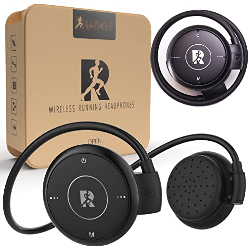 Running Headphones designed by Runners - Wireless Bluetooth V5.0 Neckband Earphones for Sport Exercise Jogging Gym Workout Marathon Headphones for Running