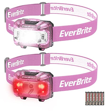 EverBrite Lampada Frontale LED 2 Pezzi, Torcia Frontale 200 Lumen