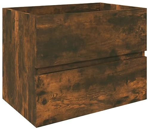 vidaXL Handfatsskåp rökfärgad ek 60x38,5x45 cm konstruerat trä, tvättställsskåp, vaskskåp, badrumsskåp, handfatsskåp