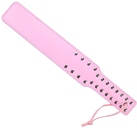 JIHUOO PU Leather Paddle Horse Riding Crop Whip Horse Jump Bat Equestrian Crops Bedroom Play Toys Couples Games for Adults Pink