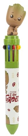 Grupo Erik: Penna Multicolore Marvel Groot | Penna Baby Groot a 10 colori, Penna a sfera retrattile con 10 colori, Baby Groot Gadget, Licenza Ufficiale