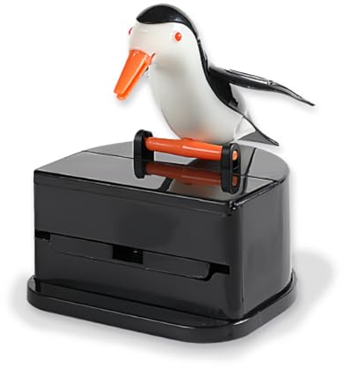 NIIIYTYB Kreativer kleiner Vogel-Zahnstocherspender, lustiger Specht-Zahnstocherhalter, Vogelform, niedlicher und lustiger Zahnstocherbox für die Küche (weiß und schwarz)