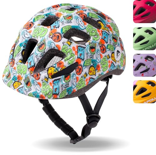 Apollo Fahrradhelm für Kinder & Jugendliche - Multisport Helm Verstellbar ab Größe 48, für Mädchen & Jungen ab 3 Jahre - für Fahrrad & Roller