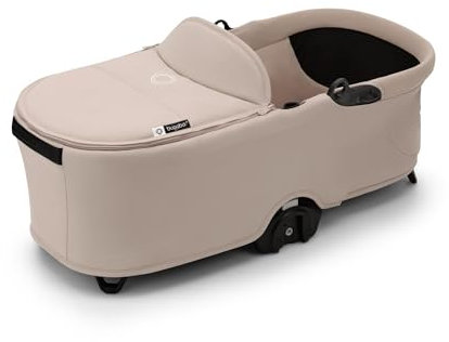 Bugaboo Capazo Dragonfly, Capazo con Colchón Ventilado y Protector, Plegado fácil con una Mano con capazo o Silla, Compatible con el Carrito Urbano Dragonfly, Desert Taupe