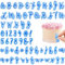 Cortadores de Galletas - Juego de 66 Letras Sellos de Galletas con Números, Símbolos y Letras, Cortadores de Galletas Reutilizables para Pasteles, Artesanías, Molde Galletas Navidad, azul