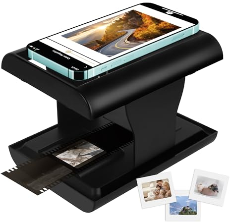 Mobile Film Scanner 35 mm, scanner di diapositive positivo e negativo per scansione e salvataggio, scanner di foto per digitalizzare