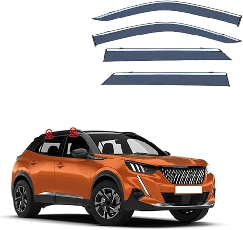 Deflecteurs d'air pour Peugeot 2008 MK2-P24 2020 2021 2022 2023, Déflecteurs Vent deflecteur Voiture Avant ArrièRe Pare-Pluie Pare-Soleil Accessoires Vitres aériens