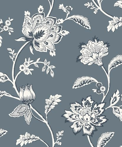 Fine Decor FD43453 Juliette Floral Papier peint Bleu