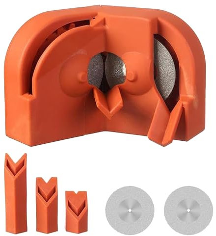 Wzhtuzi Drill Bit Sharpener, Bohrer Schleifgerät, Multipurpose Drill Bit Grinding Sharpener, Tragbares Mehrzweckbohrer Schleifschärfer mit 2 Diamantschleifscheiben und 3 Schleifblöcken für alle Bohrer