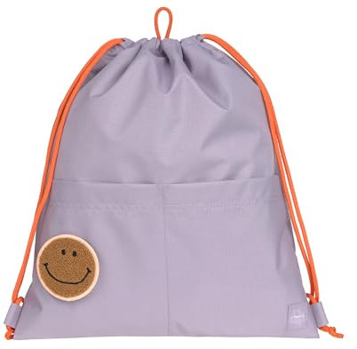 LÄSSIG Kinder Turnbeutel Sportbeutel wasserabweisend mit verstellbaren Tragekordeln/Mini String Bag lilac