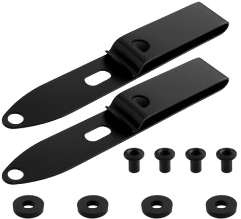 EMSea 2 Stück Gürtelclip Edelstahlscheide Taillenclip Scheide Gürtelclip Kompatibel mit Kydex IWB IWB K-Scheiden Holstern Rindslederscheiden