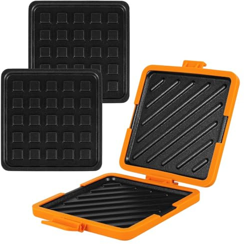 BOBASH Microwave Toastie Sandwich Maker Nonstick Toastie Maker with Adjustable Silicone Straps Fast Microwave Sandwich Maker Dishwasher Safe Grilled Cheese Maker for Cooking Breakfast Snacks(Orange)