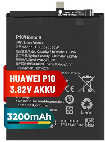 Mpsmobile® Huawei P10 Akku | 3200mAh | Ersatzakku für Huawei P10