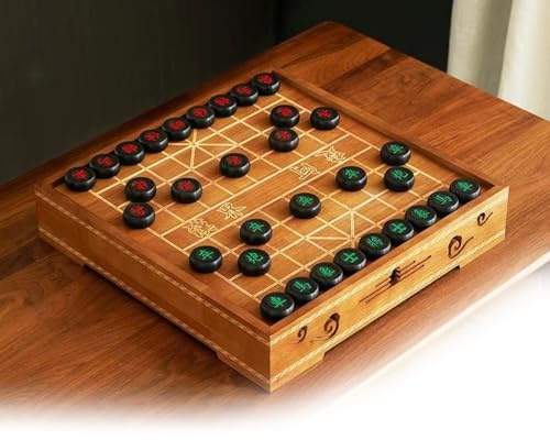 Apk i bc Go-Brett aus Massivholz, wasserdicht, pflegeleicht, mit vielfältigen Funktionen, für Gomoku-Schach- und Go-Spieler(A,51 * 51 * 10cm)