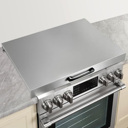 YUCHENGTECH Herdabdeckplatte Edelstahl mit Tragegriff 76x56x7cm