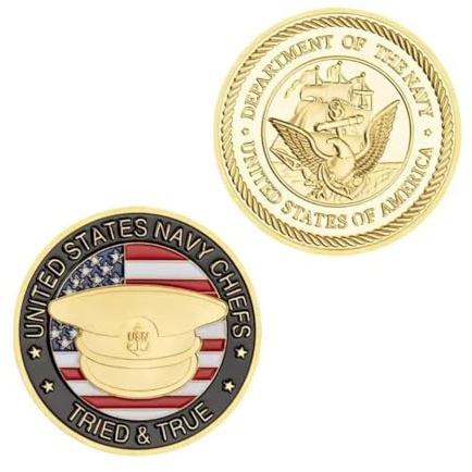 MINHBDER Monedas Conmemorativas De Los Jefes De La Armada De Los Estados Unidos, Monedas De Recuerdo, Departamento De La Armada, Chapadas En Oro, Regalos De Colección