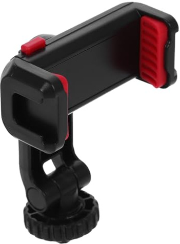 DOITOOL Camera Phone Clip and Tripod Mount Adapter for Smartphones Plastic Phone Holder Clamp with 360° Rotation for and Photography Compatible with Dslr Hot Shoe Black