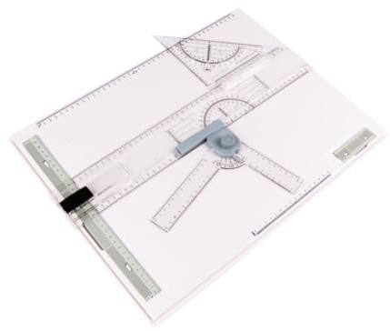 NEWFUN Tablero Dibujo Tecnico A3, Tablero de Dibujo Multifuncional para Dibujo Técnico en la Oficina A3 con Transportador, ángulo Ajustable