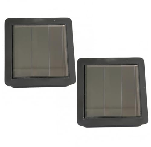 Vistnale Replacement Solar Light Parts, Solar Light Replacement Top, 2-Pack Waterproof Square Panel with Warm White LED for Outdoor Lamps, Parts for Garden Decor