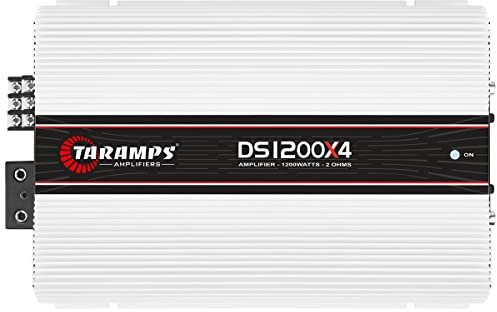 Taramp's DS 1200X4 4 Channel 1200W RMS Car Audio Amplifier, Full Range, Class D, White, Power Control System