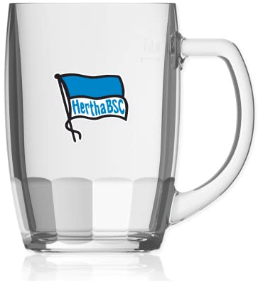 Hertha BSC Berlin Bierkrug Fahne 0.5l Bierseidel + Lesezeichen I love