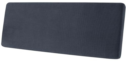 Sofföverdrag, soffkudde, sittörngott, stretch, elastiskt örngott, överdrag för soffa, sittkudde, halkfritt tyg, tartan (mörkgrå, stor 3-sits)