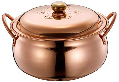 Pentola in rame puro, per stufato a gas (24 cm)