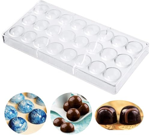 Roundsky 24 fori Mezza Sfera Cioccolato Forma Policarbonato Cioccolato Barretta Forma Mezza Sfera Caramelle Forma Di Cottura Stampi