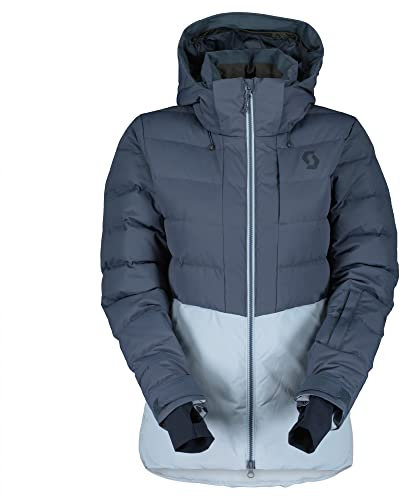 Scott W Ultimate Warm Jacket Colorblock-Blau - Daunen Isolierte wasserdichte Damen Skijacke, Größe M - Farbe Metal Blue