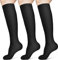 ACWOO Calze a Compressione per Donne e Uomo, 3 Paia 15-20 mmHg Calze a Compressione Graduata, Sport Calzini a Compressione per Sportive, Corsa, Giri in Bici, Gravidanza, Viaggi in Aereo