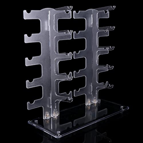 NOBRIM Brillenhalter Zweireihiger Sonnenbrillenständer 10 Paar Brillenhalter Präsentationsständer Transparenter schwebender Vitrinenhalter Brillenständer Desktop Ornament