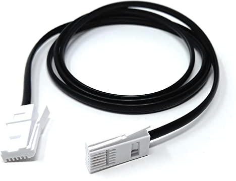 DRUT 1 m BT à BT 4 Fils 431A mâle à mâle Prise téléphone câble Plat 3,3 Pieds Noir