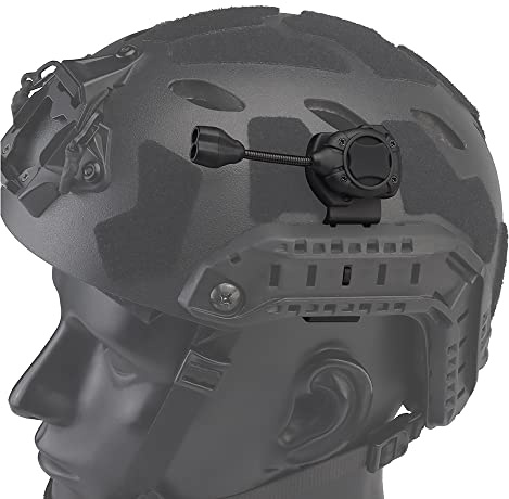 ACEXIER Tactique Rapide Casque Interrupteur MPLS Modulaire Personne Système D'éclairage Double Ultrabright LED Lampe Arc Casque Côté Montage Lampe de Poche (Black)