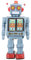 Jouet Robot en étain en Métal, Figurines Rotatives électriques Rétro, Modèle de Collection pour Adultes, pour Enfants (Bleu)