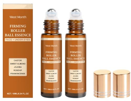 2 pezzi di siero oculare con Roller Ball, idratante Eye Cream Firming Eye Cream Rollerball Castor Oil Frankincense Rollerball Under Eye Rollerball Siero per gli occhi, riduce le rughe degli occhi,