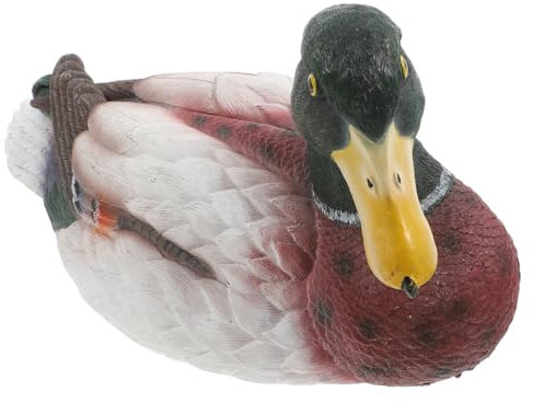 Kisangel Anatra Galleggiante in Materiale Decorazione Per Specchio D'acqua Da Giardino Statua Di Anatra Per Ornamento Da Cortile Statuina Per Esterni