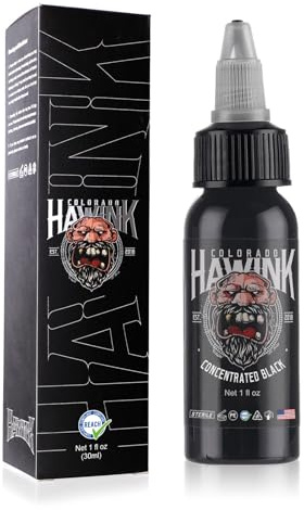 HAWINK TattooFarbe Concentrated Black 1oz (30ml) Professionelle Tattoo Ink Konzentrierte Schwarze TI203-30-002