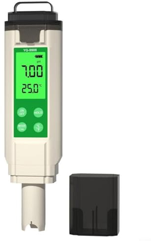 Lastdaytime Testeur de qualité de l'eau multi-paramètres avec écran LCD numérique pH-mètre pour aquarium, hydroponie, piscine