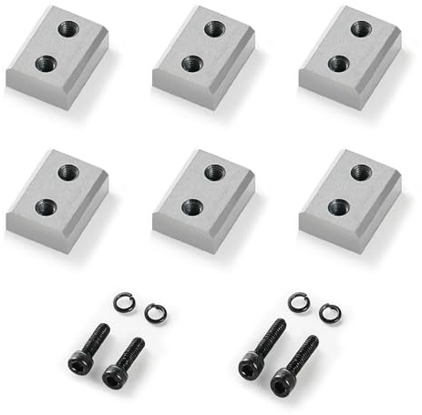 VEVOR Lame pour Coupe-barres d'Armature Lot de 6 Lames de Rechange pour Coupe de Barres d'Armature 25 mm n° 8 Diamètre, Double Face, Acier Haute Dureté CR12MOV, avec Vis, Rondelle Élastique, Argenté