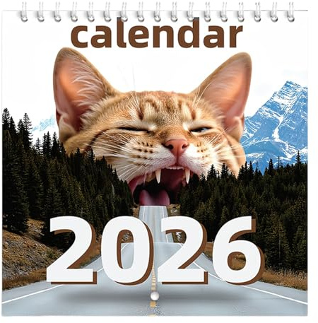 Penlimly Calendario Gatti 2026 - Divertente Calendario Gatti,12 Layout Verticale Mensile Con Spazi Per Appuntamenti Per Ragazze Ragazzi Insegnanti Studenti Bambini Adulti Ideale Per Casa E Scuola